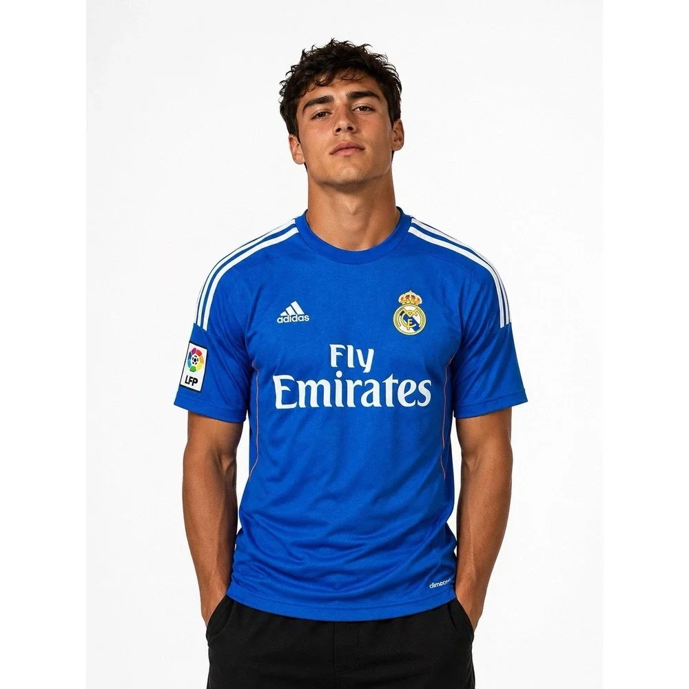 Adidas Real Madrid Away Soccer Jersey Small 2013/14 Ronaldo 7 Blue #AA10-1
